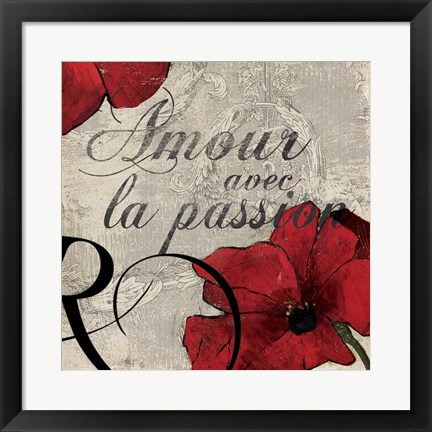 Framed Amour Passion Print