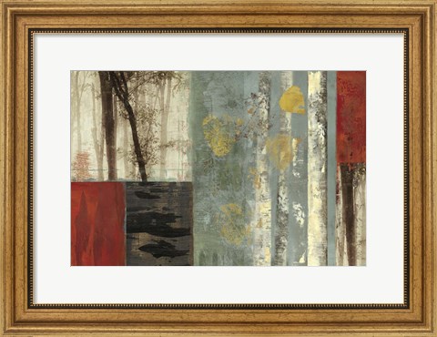 Framed Birch Patchwork Print