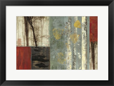 Framed Birch Patchwork Print