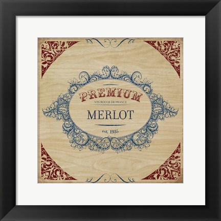 Framed Merlot Print