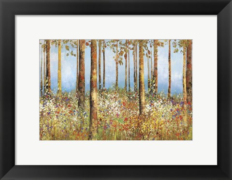 Framed Field of Flowers Print