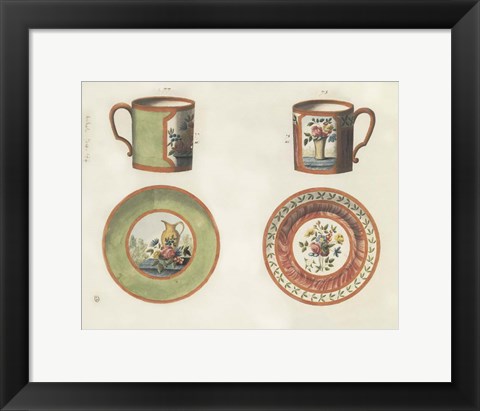 Framed Cups &amp; Saucers Print