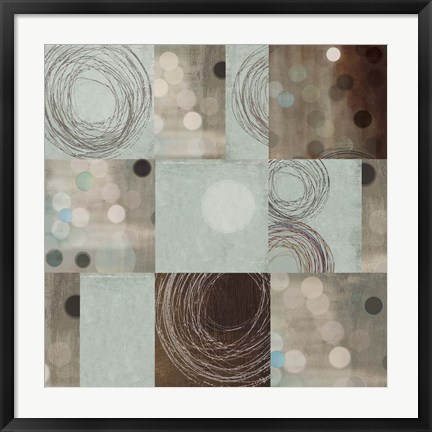 Framed Dots and Swirls Print