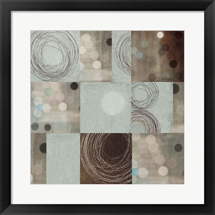 Framed Dots and Swirls Print