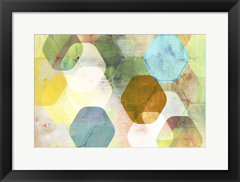 Framed Rounded Hexagon I Print