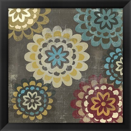 Framed Floral Pattern II Print