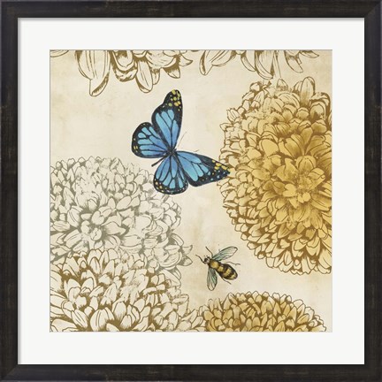 Framed Butterfly in Flight II Print