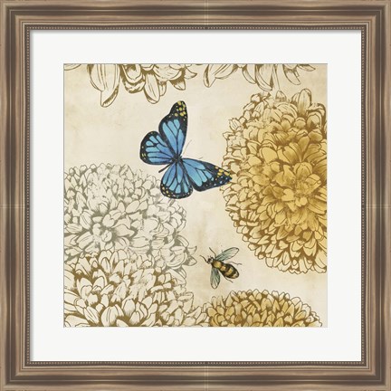 Framed Butterfly in Flight II Print
