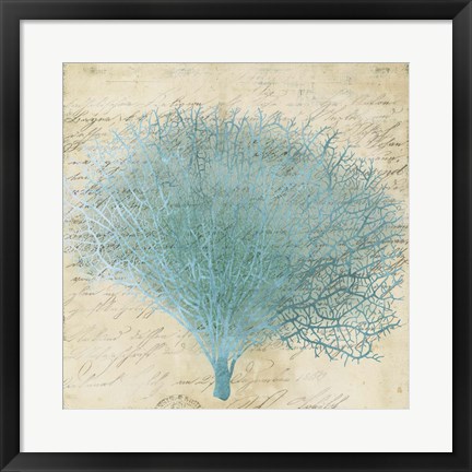 Framed Blue Coral III Print