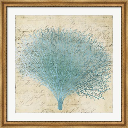 Framed Blue Coral III Print