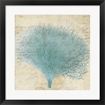 Framed Blue Coral III Print