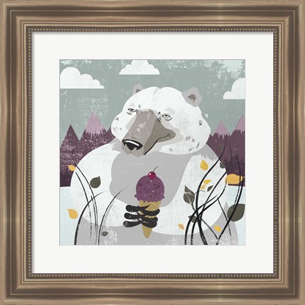 Framed Polar Bear Print