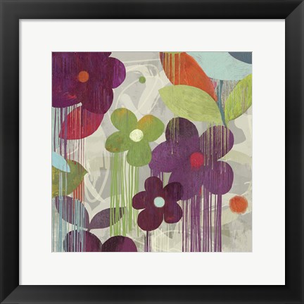 Framed Graphitti Flower II Print