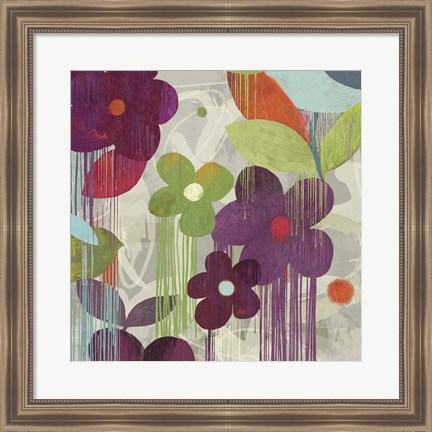 Framed Graphitti Flower II Print