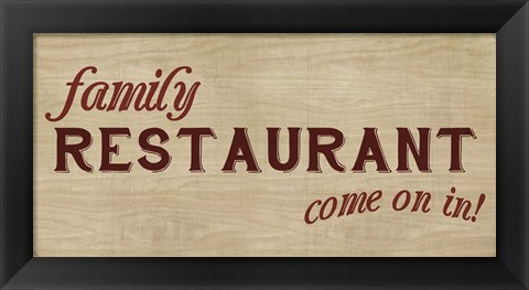 Framed Family Restaurant Print