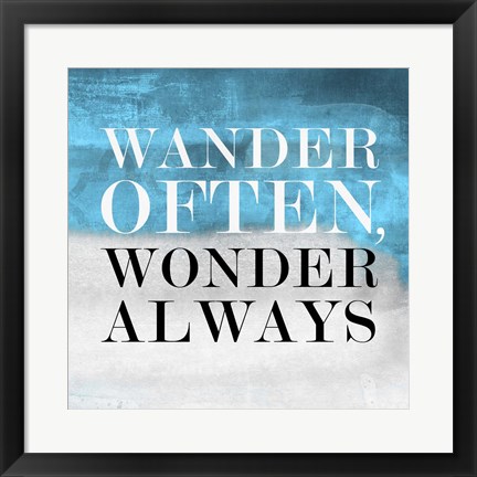 Framed Wander BG I Print