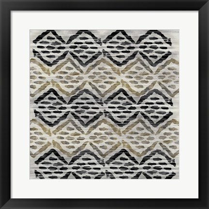 Framed Grey Tribal III Print