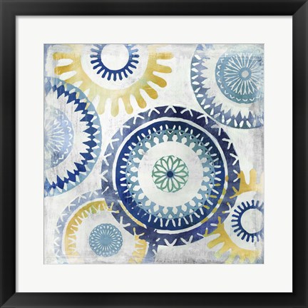 Framed Blue Ease II Print