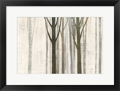 Framed Down to the Woods on White Crop Print