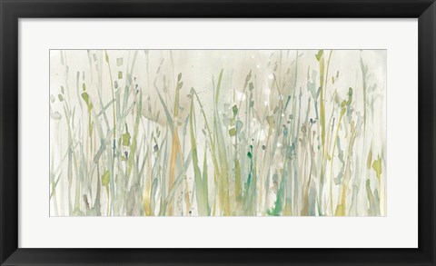 Framed Autumn Grass Green Print