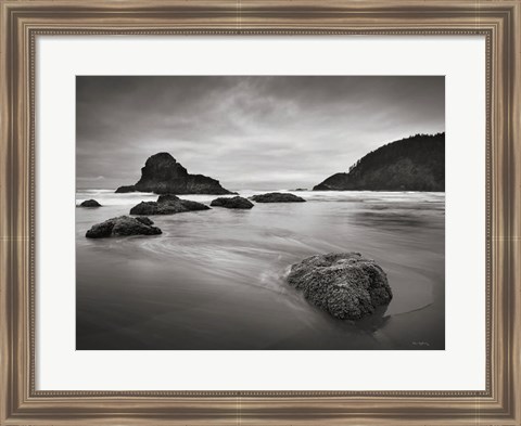 Framed Indian Beach II with Border Print