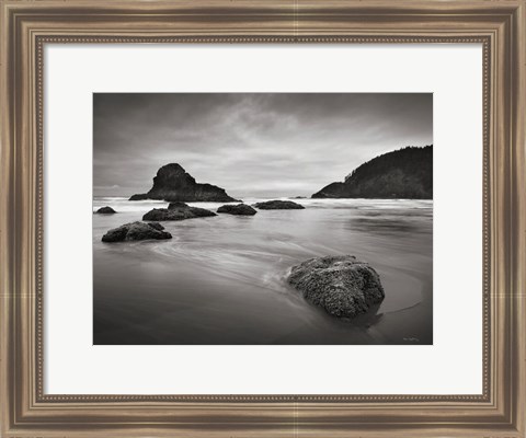 Framed Indian Beach II with Border Print