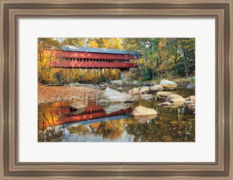 Framed Swift River Covered Bridge Print