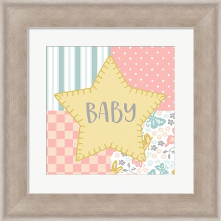 Framed Baby Quilt IV Baby Yellow Print