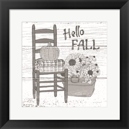 Framed Fall Cabin III Print