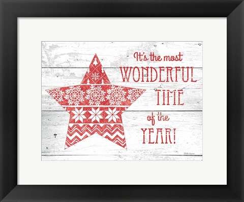 Framed Nordic Holiday V Print