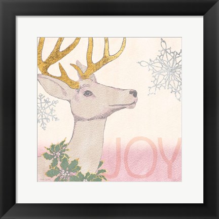 Framed Pastel Christmas I Print