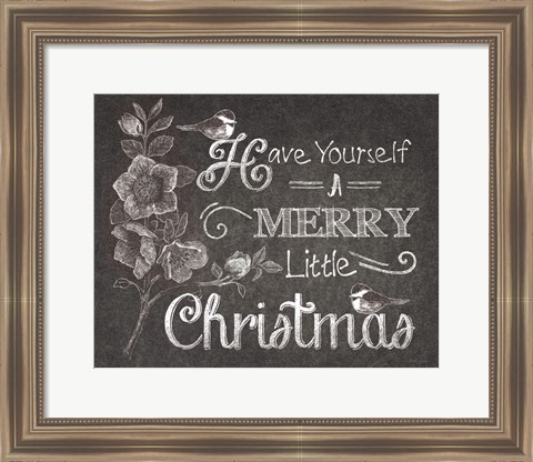 Framed Chalkboard Christmas Sayings V Print