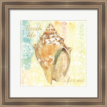 Framed Golden Treasures Inspiration V Print