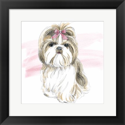 Framed Glamour Pups VIII Print