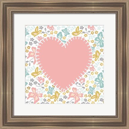 Framed Baby Quilt Gold I Print