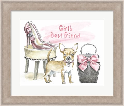 Framed Glamour Pups VI Print