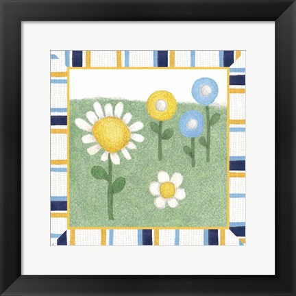 Framed Americana Garden III With Border Print