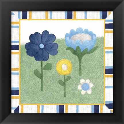 Framed Americana Garden IV With Border Print