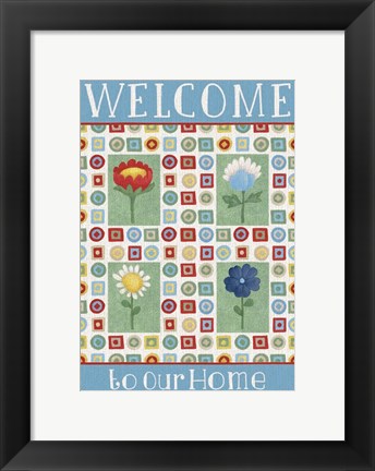 Framed Welcome Squares Print