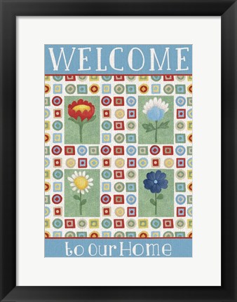 Framed Welcome Squares Print