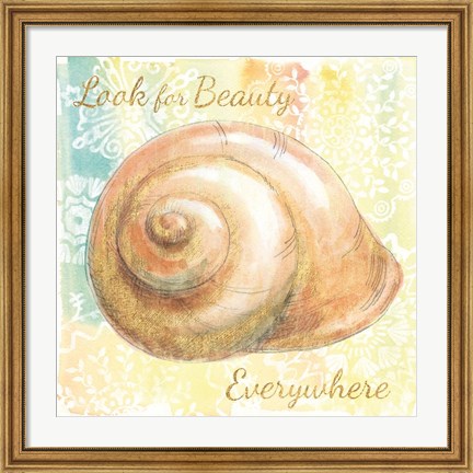 Framed Golden Treasures Inspiration I Print