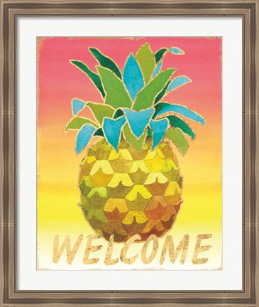 Framed Island Time Pineapples V Print