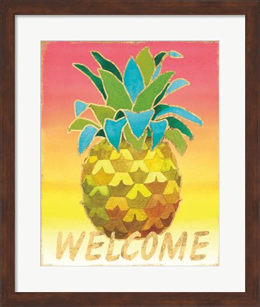 Framed Island Time Pineapples V Print