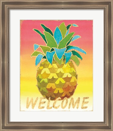 Framed Island Time Pineapples V Print