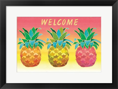 Framed Island Time Pineapples II Print