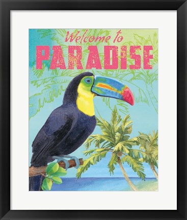 Framed Island Time Toucan II Print