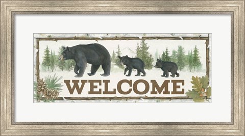 Framed Family Cabin Welcome Print