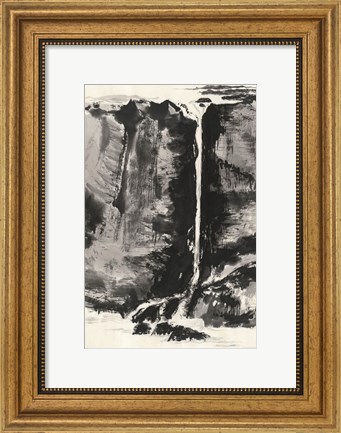 Framed Sumi Waterfall View III Print