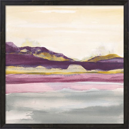 Framed Purple Rock Dawn II Gold Print