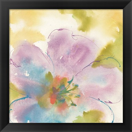 Framed Flower Tints II Print